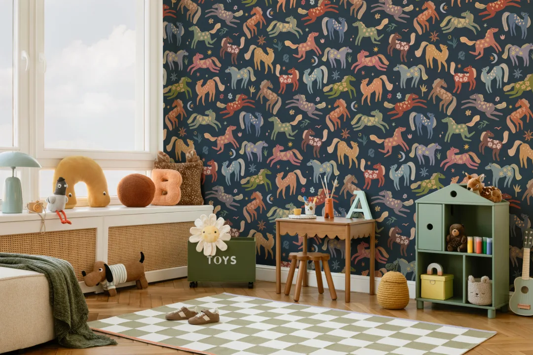 Multicolor Playful Pony Kids' Animal Delight Mural