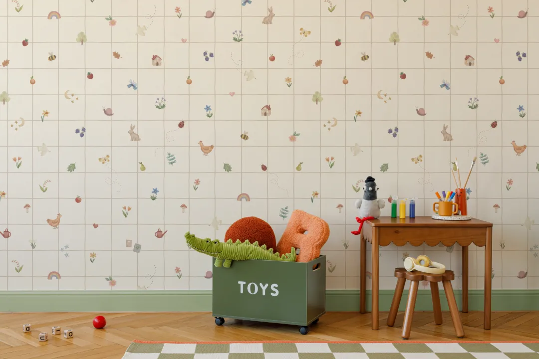 Multicolor Playful Kids' Mural With Classic Charm