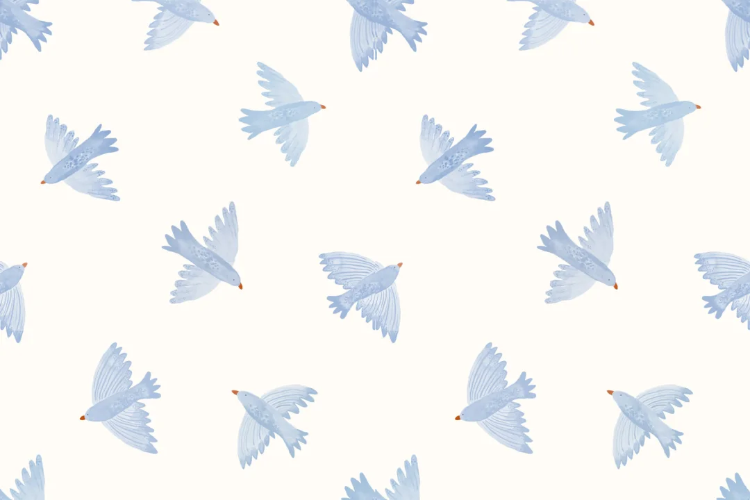 Fondo de Acuarela azul Pájaros volando