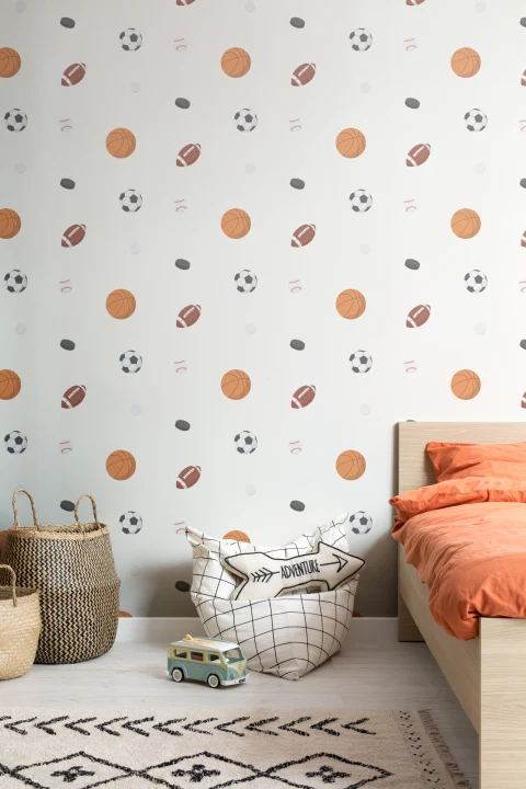 Papel pintado de Ilustración de deportes para niños de colores