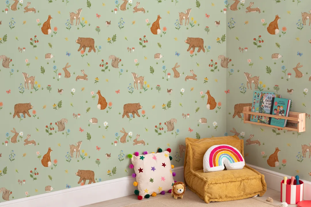 Mural de papel pintado Sage Niños sabios Animales lindos del bosque