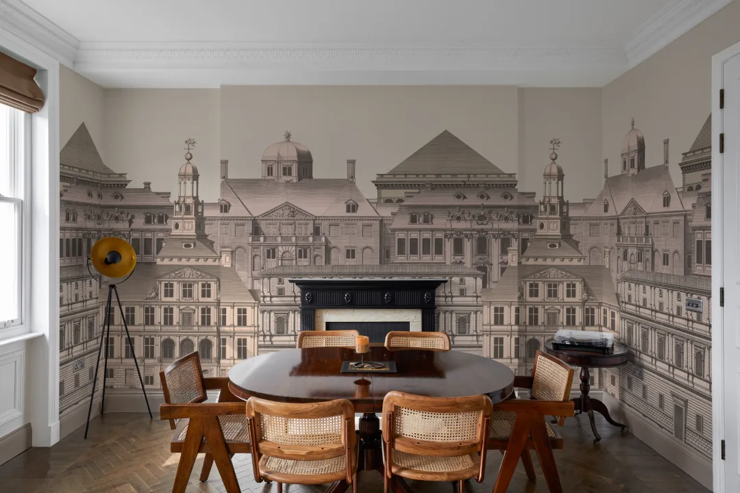 Classical Architectural Etching Wall Mural Blueprint Design by Jan Matthysz and Pieter Jansz Post