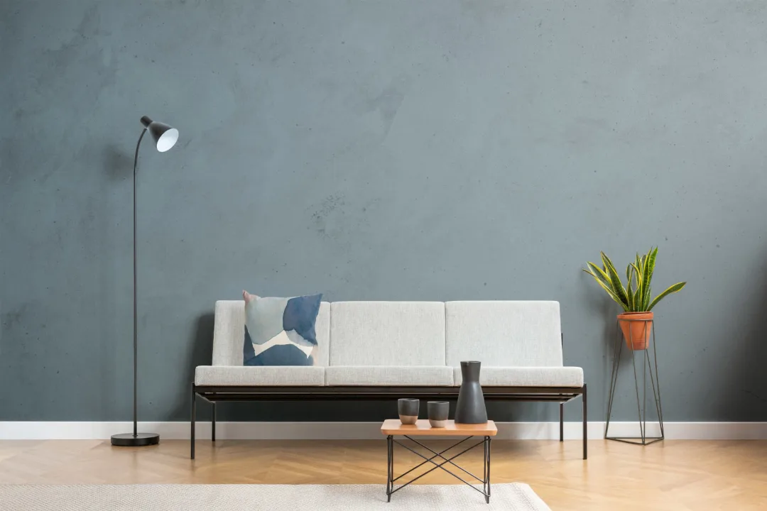 Albastru texturat Ciment Wallpaper Mural