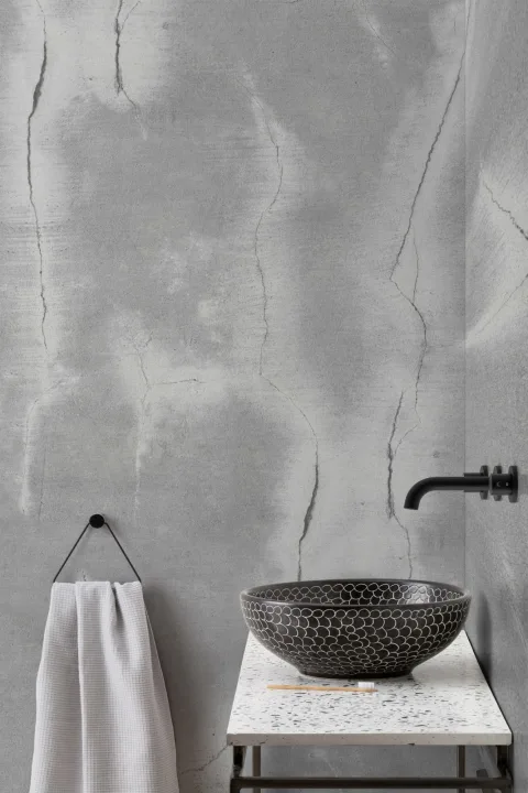 Light Gray Cracked Concrete Wallpaper Mural