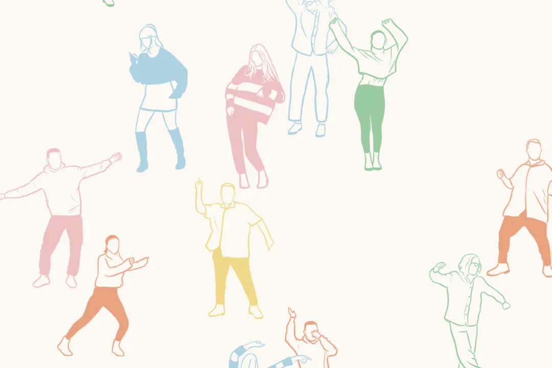 Colorful Dancing People Wallpaper