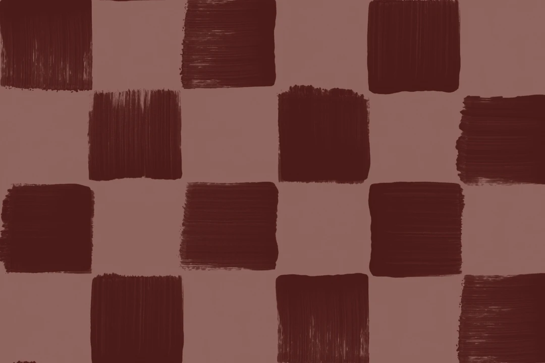 Papel pintado de Arte Abstracto en Cuadros Rojos Intensos para la Elegancia