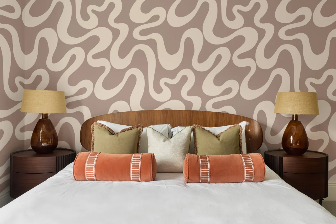 Warm Brown Swirl Abstract Pattern Wallpaper