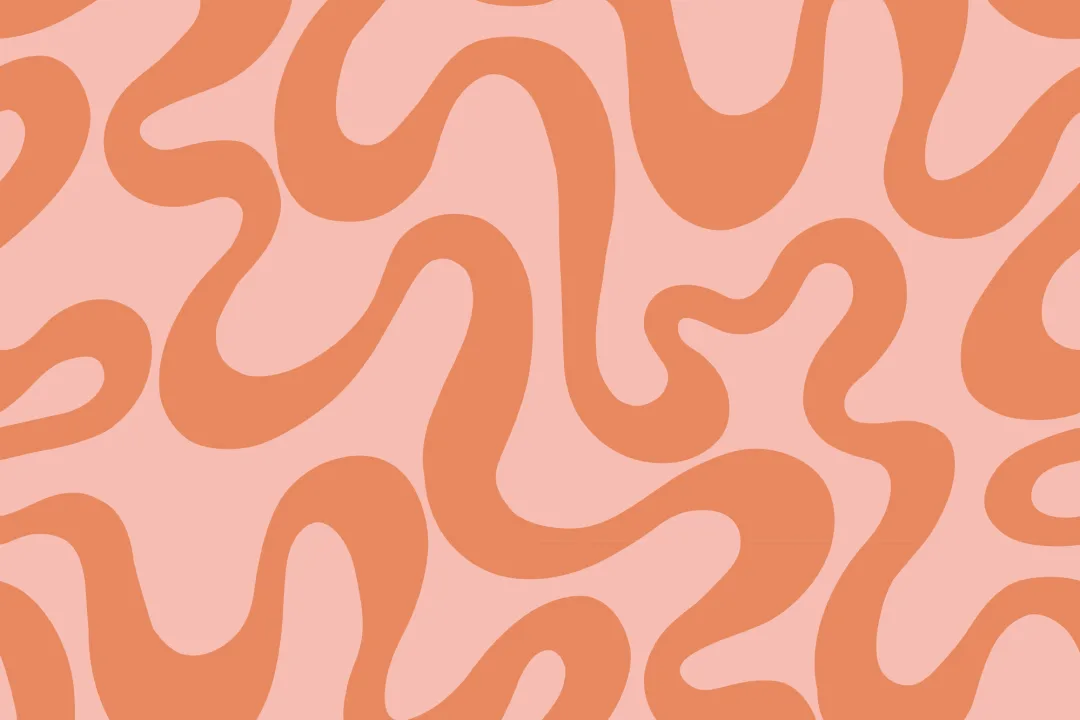 Vibrant Pink And Orange Abstract Retro Pattern Wallpaper