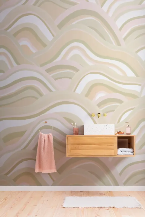 Mural de papel pintado Dunas abstractas verdes