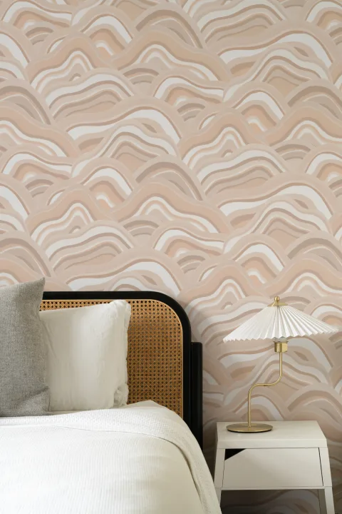 Bej Abstract Painted Dunes tapet