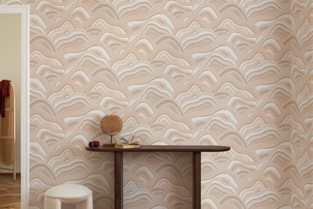 Neutral Abstract Painted Dunes Wallpaper