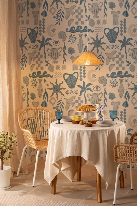 Blå La Dolce Vita Middelhavet fototapet