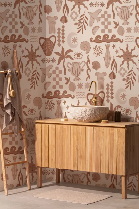 Terracota La Dolce Vita Mural de papel pintado Mediterráneo