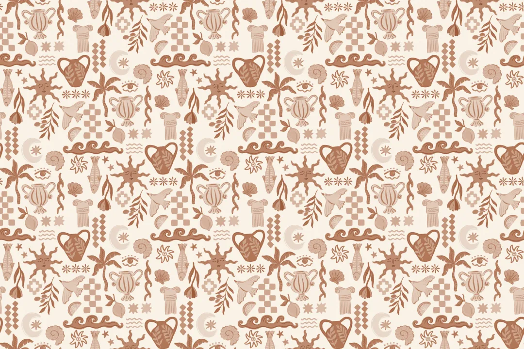 Terracotta La Dolce Vita Middelhavet fototapet