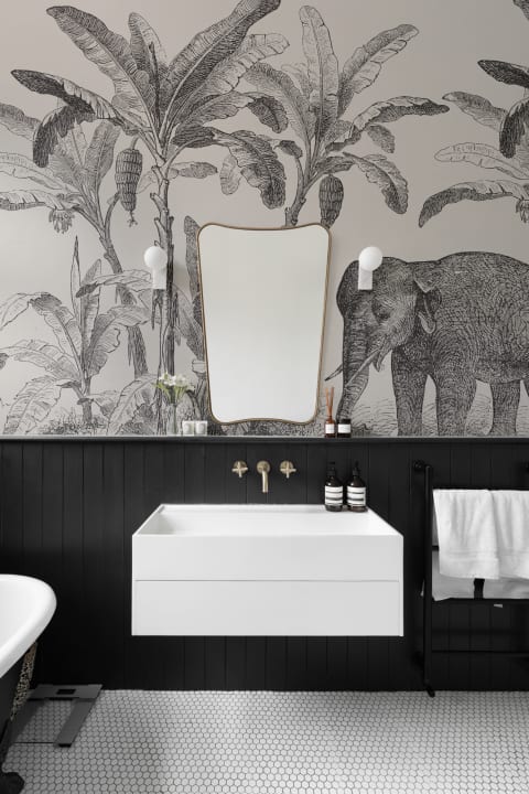 Mural Papel Pintado Explorador Vintage con Elefante Africano de Sabana