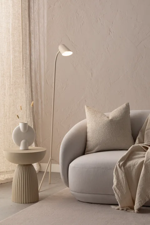 Textured Plaster Effect Wall Mural in Soft Neutral