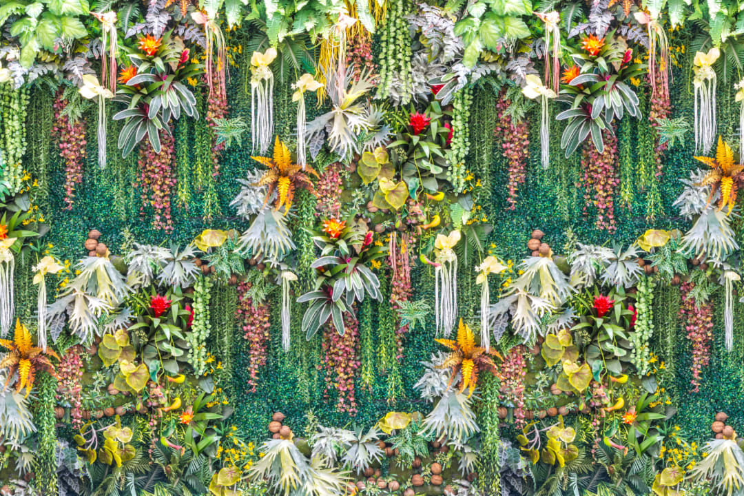 Vertical Garden Floral Wallpaper Mural