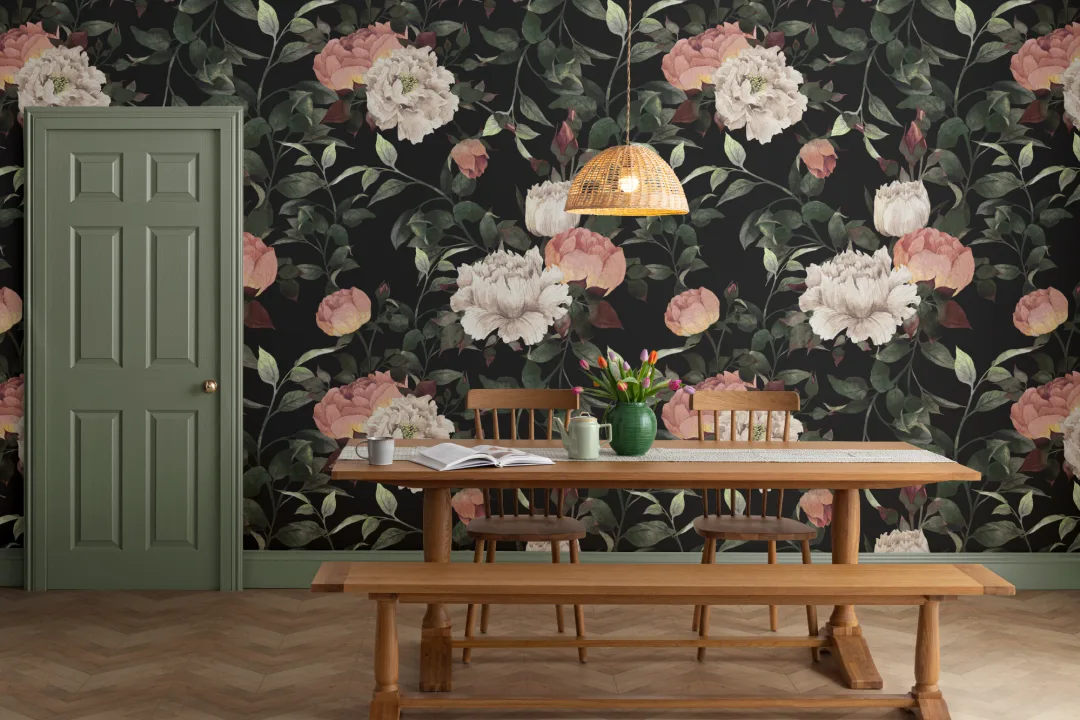 Papier Peint Panoramique Floral Vintage