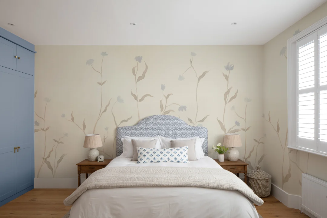 Neutral Floral Watercolor Botanical Serenity Wall Mural