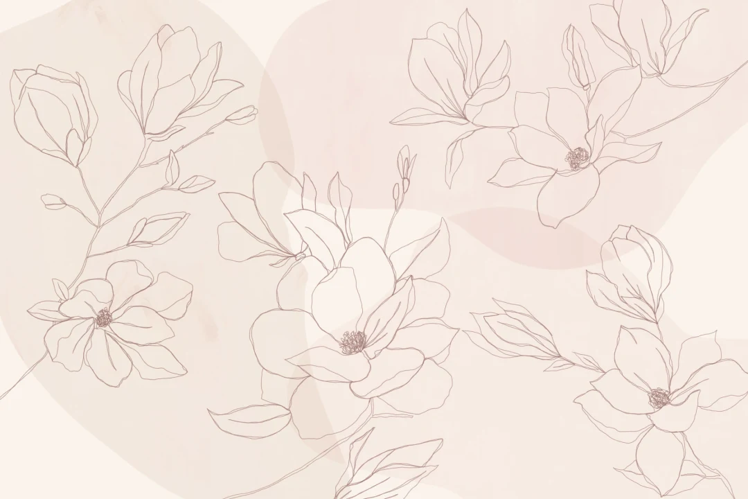 Large Hand Drawn Cherry Blossom Mural