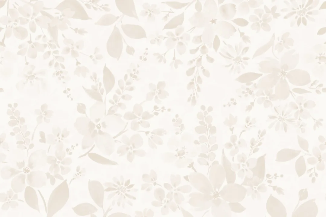 Neutral Watercolor Flower Wall Mural