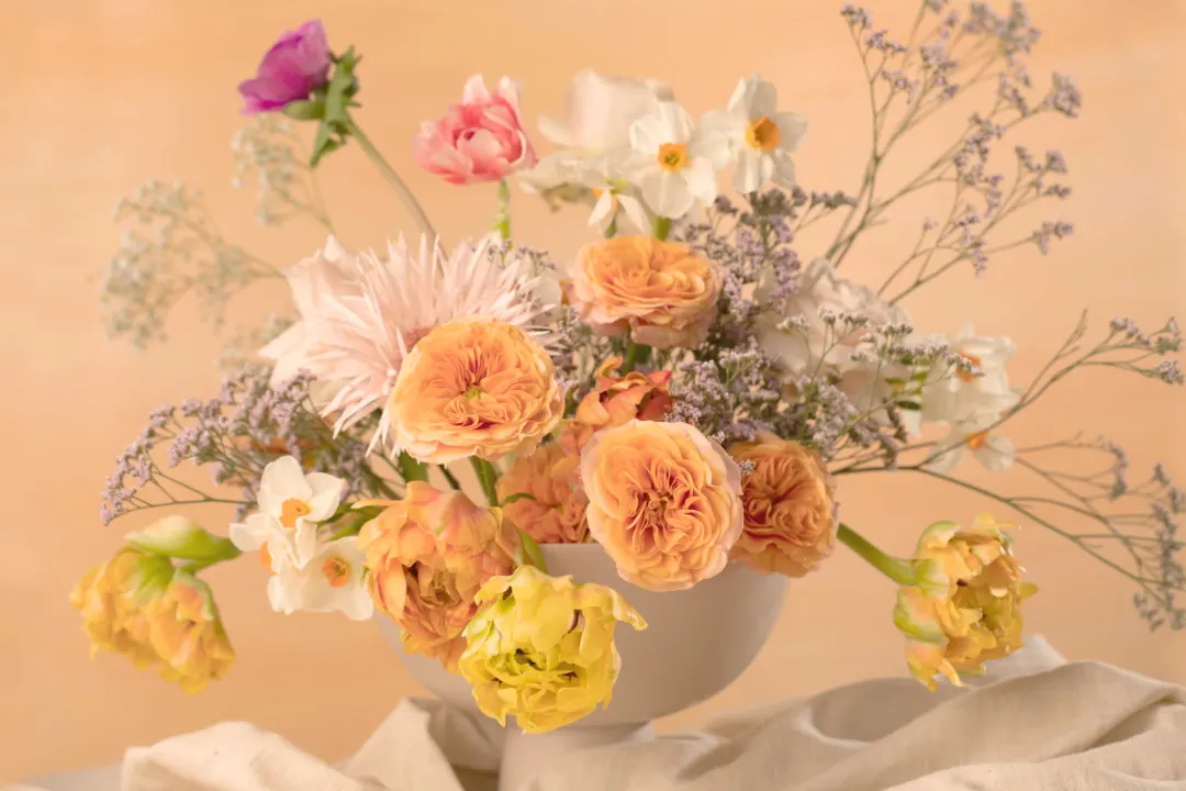 Vårblomsterrangement Fototapet
