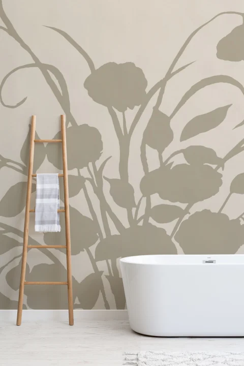 Neutral Artisan's Garden Floral Botanical Wall Mural