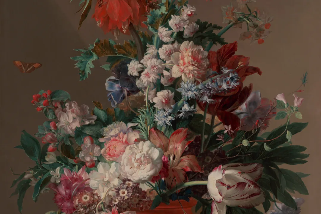 Jan van Huysum stilleben blomstermaleri veggmaleri