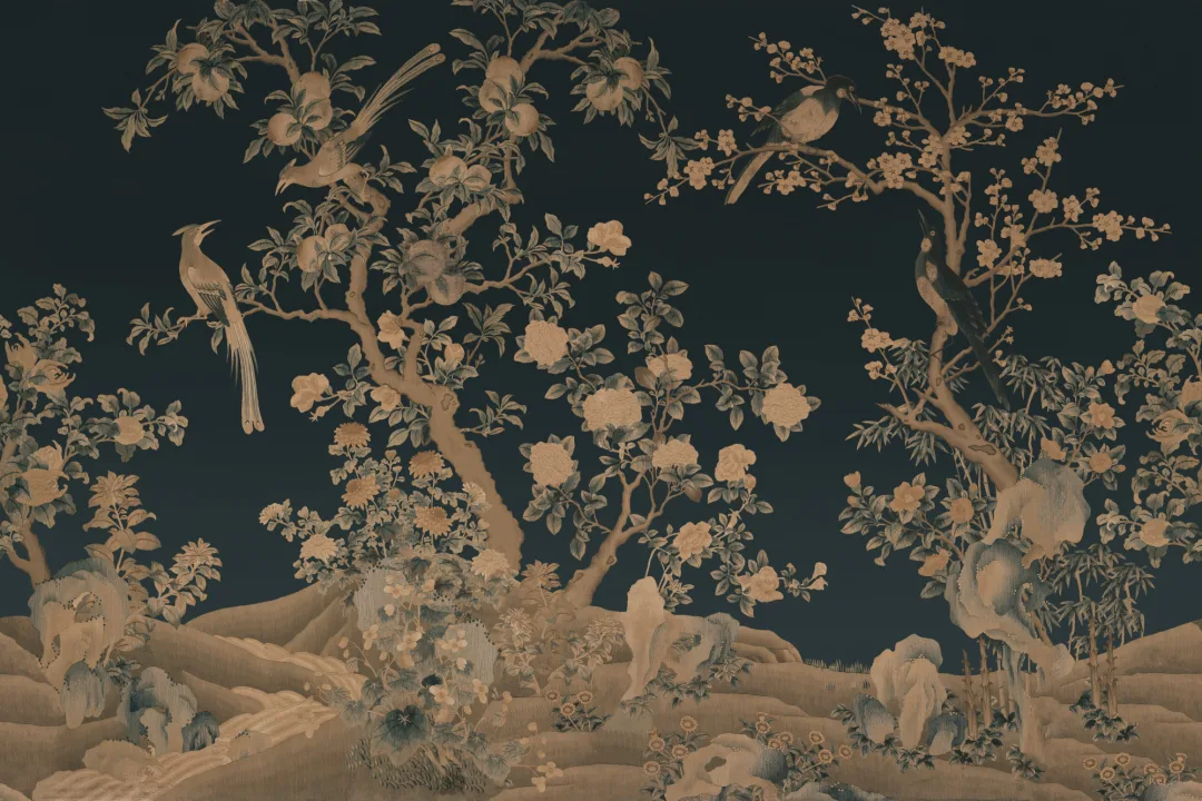 Papier peint panoramique de la Chinoiserie marine