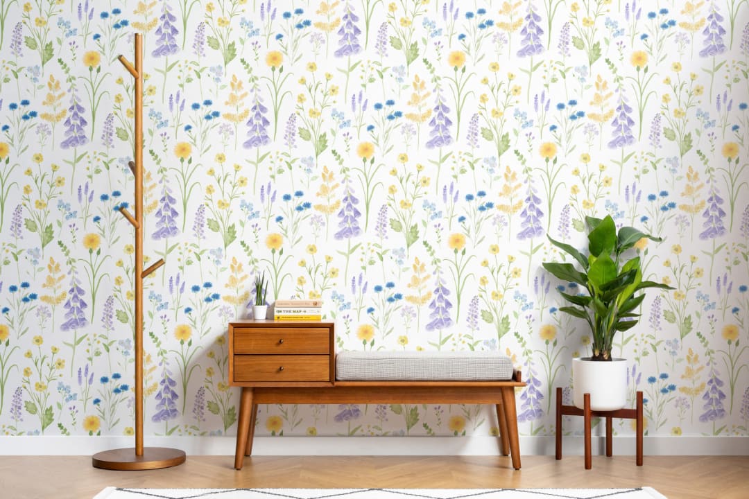 Mural Papel Pintado Campo de Flores Silvestres