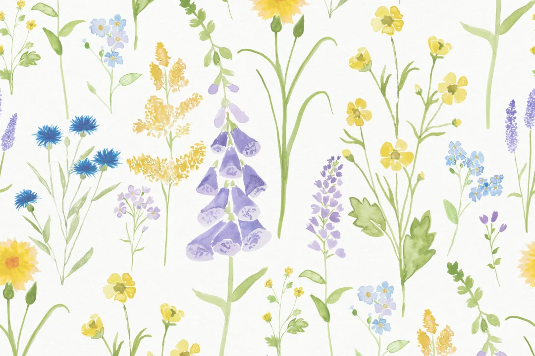 Mural Papel Pintado Campo de Flores Silvestres