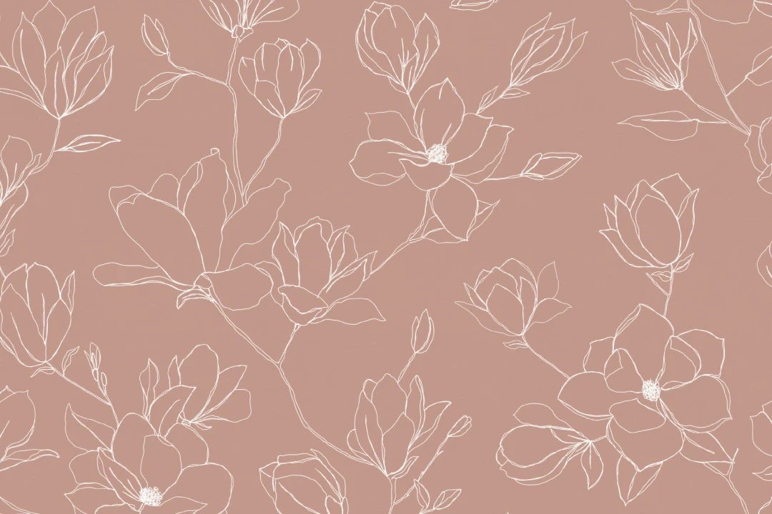 Pink Abstract Floral Repeat Pattern Wallpaper