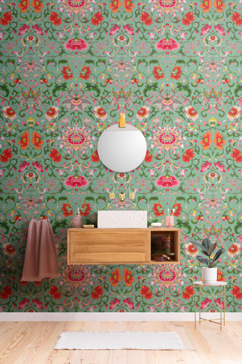 Mural chinoiserie de Owen Jones en verde