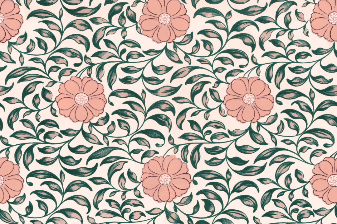 Owen Jones Peony Chinese Ornaments Illustrations Pink Wall Mural