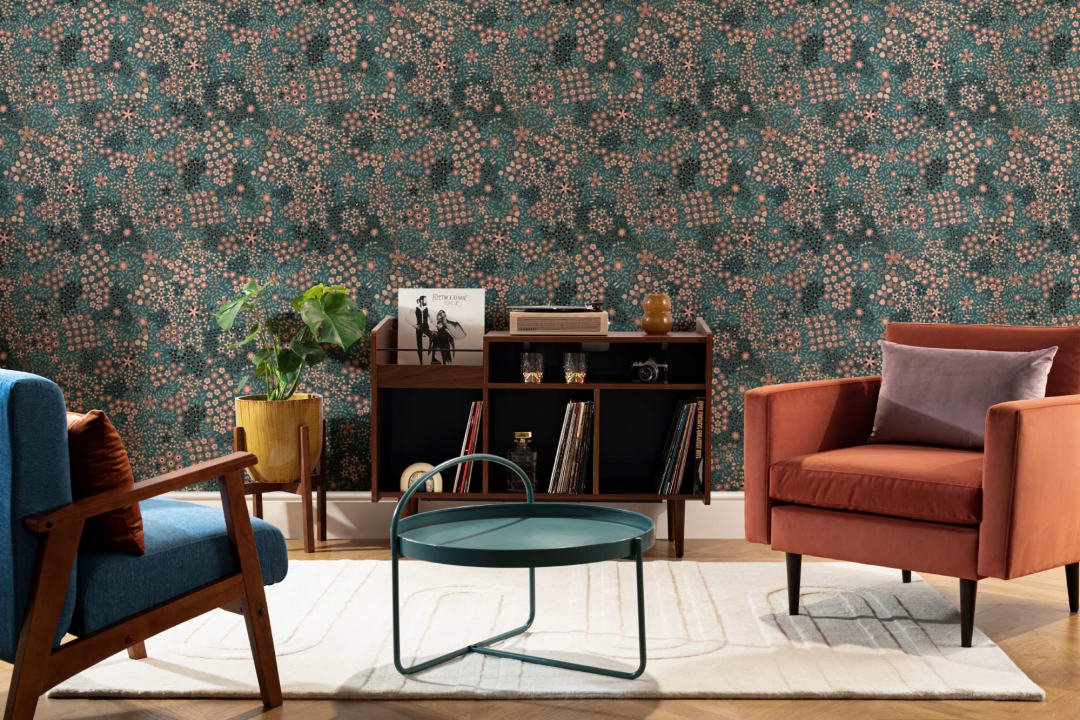G.A. Audsley's 1884 Japans Bloemenpatroon Repeat Pattern Behang
