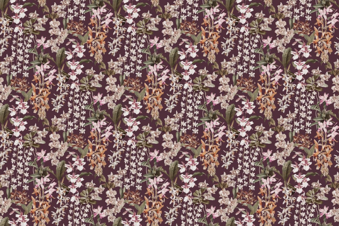 Multicolor Vintage Floral Atmosphere Mural For Living Spaces