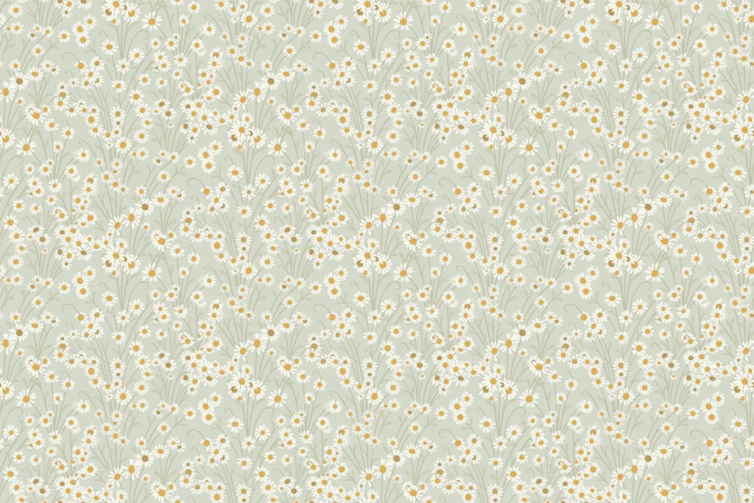 Sage Vintage Floral Botanical Wallpaper Mural