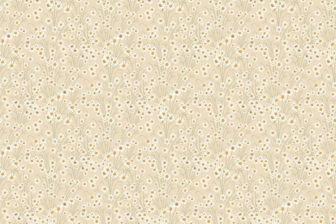 Yellow Wildflower Vintage Floral Wallpaper Mural