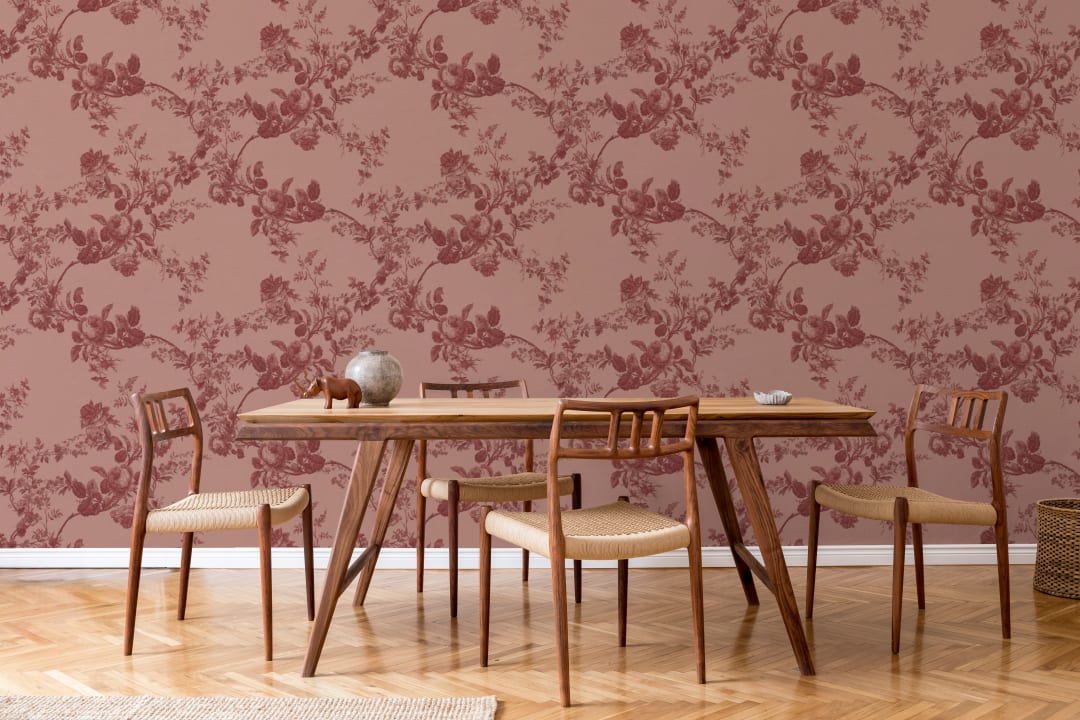Mørk vintage blomstertapet med Rosetta Elegance fototapet