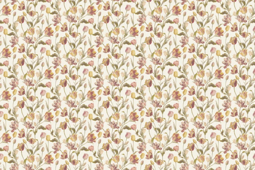 Carta da parati floreale vintage calda con un tocco di elegante sobrietà