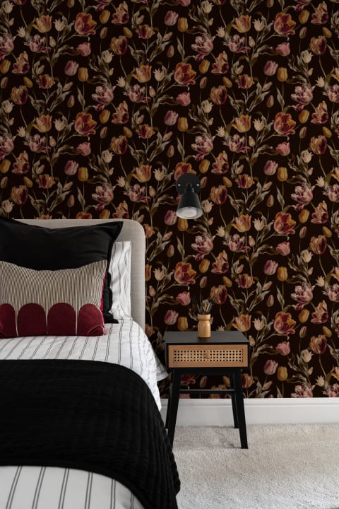 Eleganță florală vintage închisă pentru pereți de impact Murale