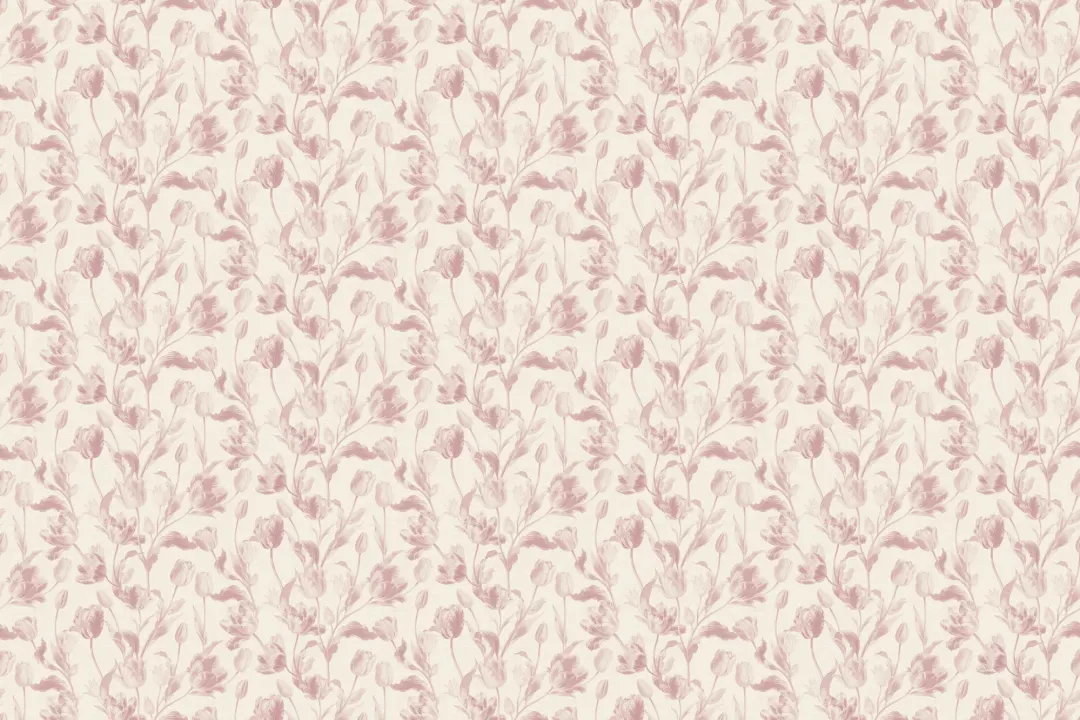Pink Vintage Floral Elegance Wallpaper Mural