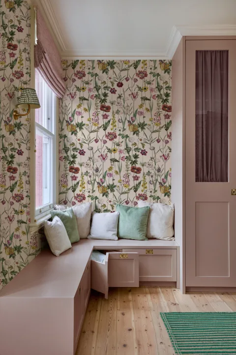 Beige Illustrated Wildflower Wallpaper