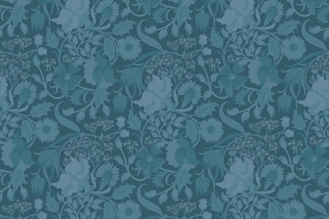 Tapet Floral Ciulin Vintage Albastru