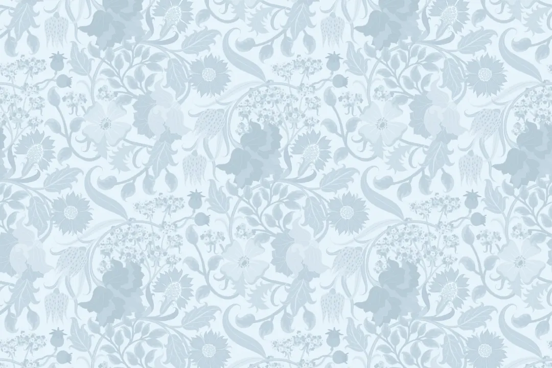 Blue Heritage Thistle Floral Wallpaper