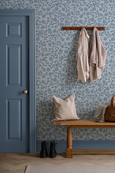 Blue Cute Ditsy Daisy Wallpaper