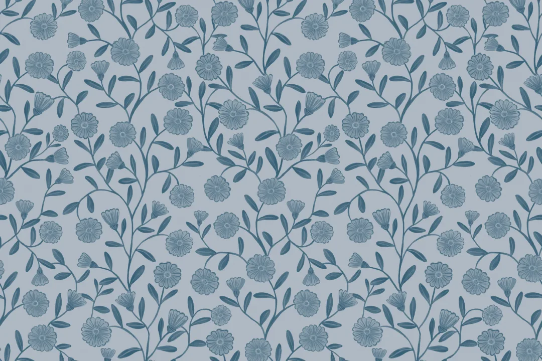 Blue Cute Ditsy Daisy Wallpaper