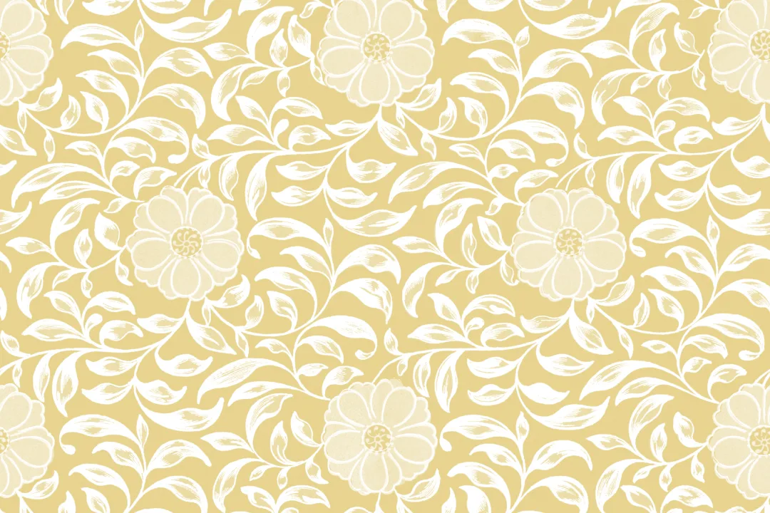 Yellow Owen Jones Peony Chinese Ornaments Illustrations Mural