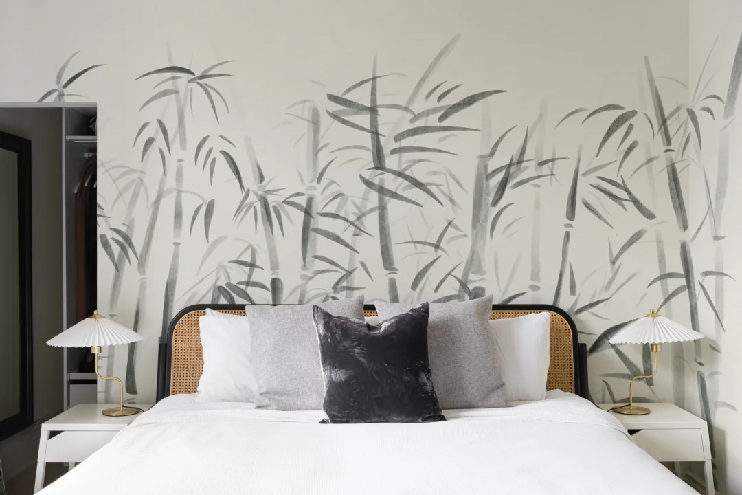 Acuarelă tradițională chineză Bamboo Wallpaper Mural