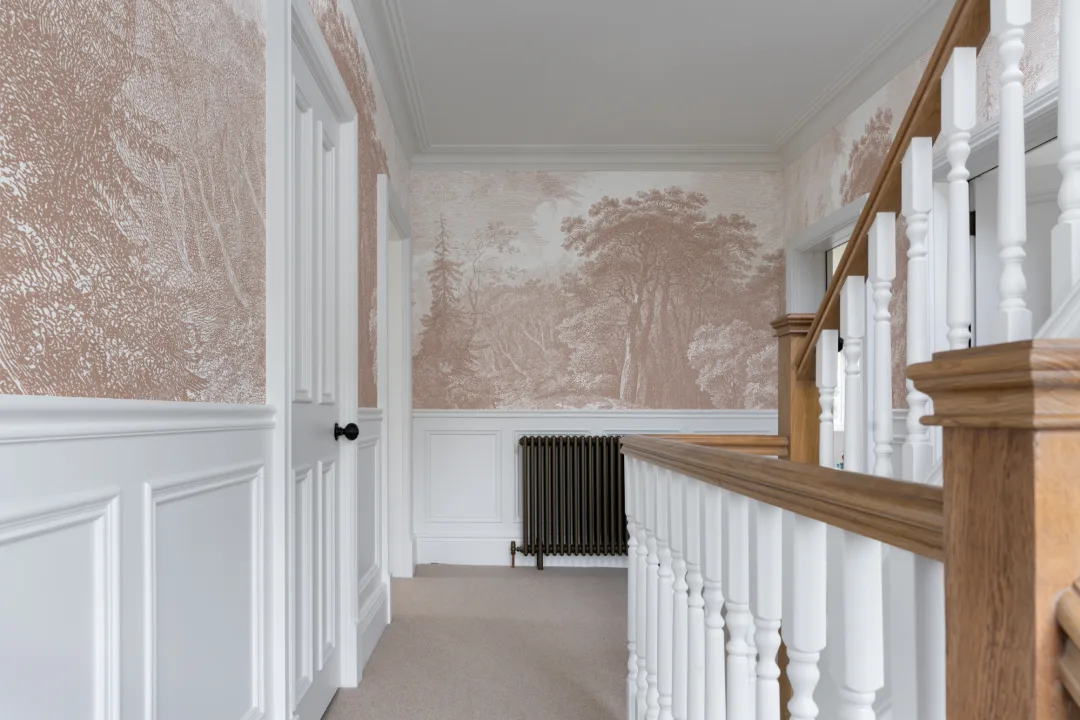 Pink Vintage Forest Wallpaper Mural